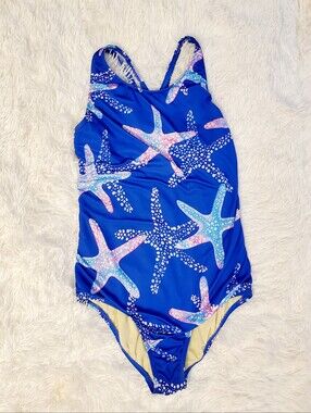 Kids Lands' End Tropical Starfish One Piece Swimsuit 14